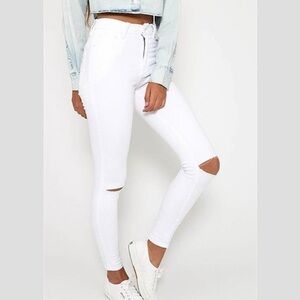Forever 21 white sculpted high waisted size 30